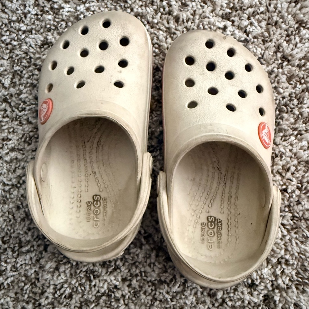 CROCS Kids/Toddler Sandals - Cream
